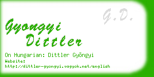 gyongyi dittler business card