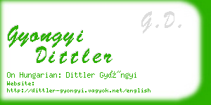 gyongyi dittler business card